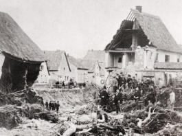 „Verwüstungen in Heidesheim im April 1876“, © Fotoarchiv Peter Weiland
