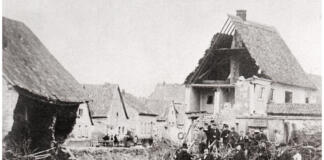 „Verwüstungen in Heidesheim im April 1876“, © Fotoarchiv Peter Weiland