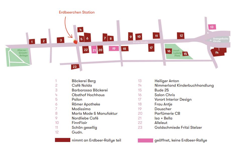 Lageplan - Erdbeer-Ralley beim Gonsenheimer Erdbeerfest