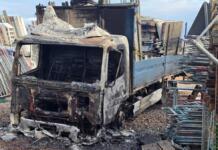 Brandstiftung bei Gerüstbaufirma in Grolsheim? Brand Grolsheim Gerüstbaufirma