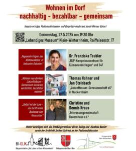 Plakat Klein-Winternheim denkt weiter: Gemeinsam wohnen, besser leben
