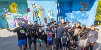 Internationale Graffiti-Künstler gestalten Pumpwerk am Mainvorland