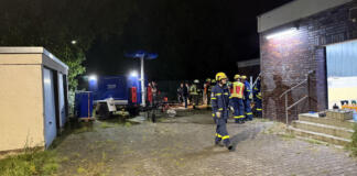Unwetter Nauheim, Feuerwehr