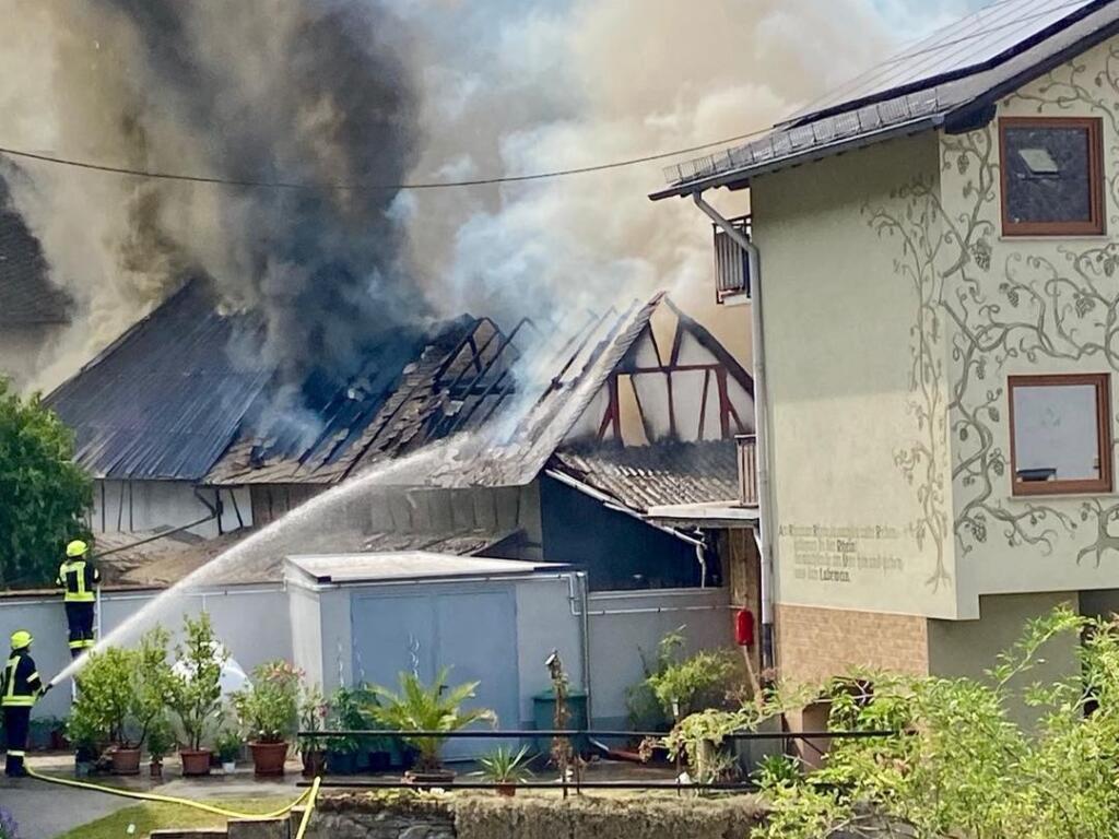 Brand in Bacharach | Foto: Freiwillige Feuerwehr Diebachtal