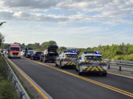 Einsatz auf der B9 bei Bodenheim
