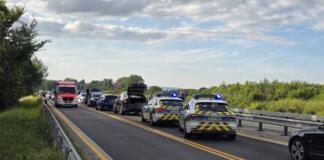 Einsatz auf der B9 bei Bodenheim