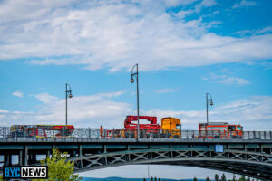 Theodor-heuss brücke, feuerwehr