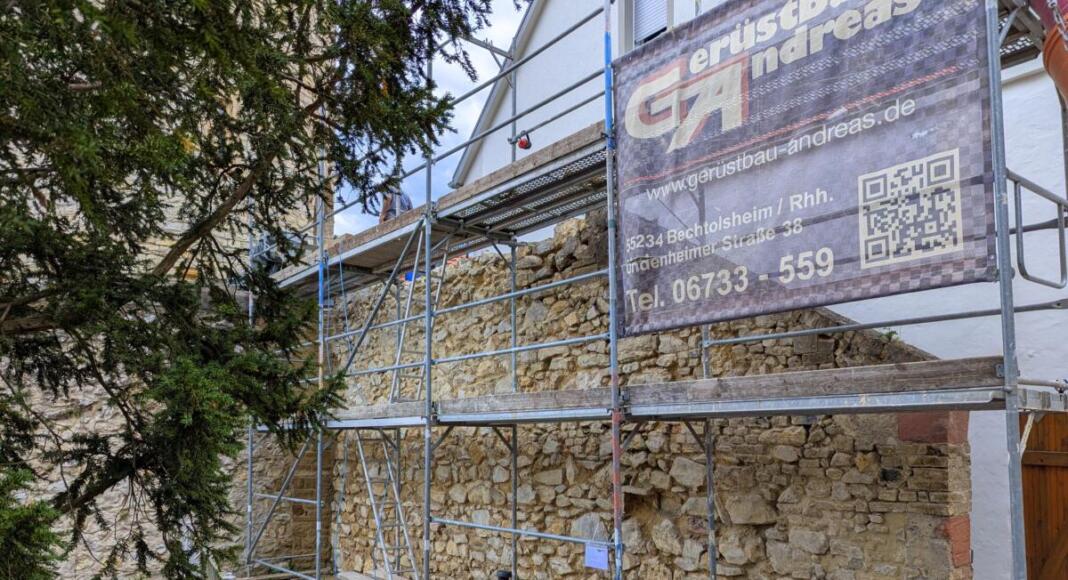 Sanierung Uhrturmmauer Oppenheim