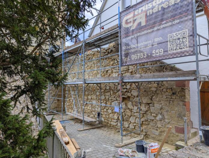 Sanierung Uhrturmmauer Oppenheim