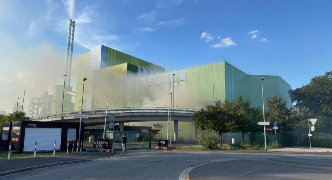 Brand im Müllheizkraftwerk Mainz