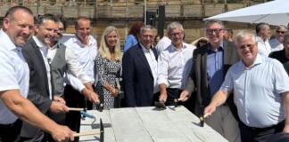 Grundsteinlegung Sportpark Rheinhöhe in Wiesbaden