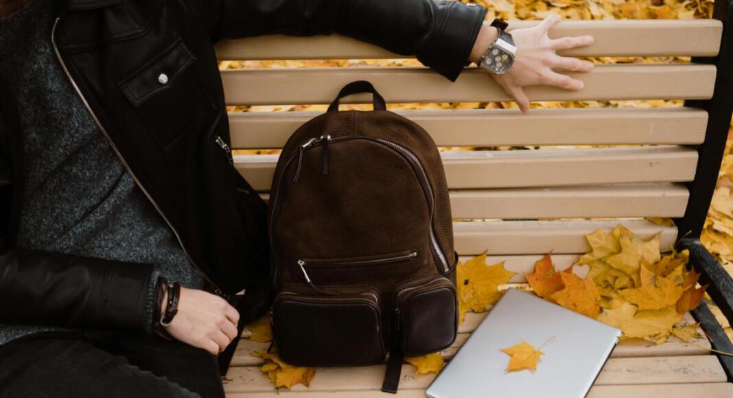 Herbst, Park, Rucksack