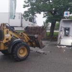 Aufbruch eines Geldautomaten in Worms gescheitert – Polizei sucht Zeugen Beschädigter Geldautomat in Worms