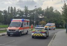 Yamaha-Biker durchbricht Zaun in Ingelheim Unfall Ingelheim