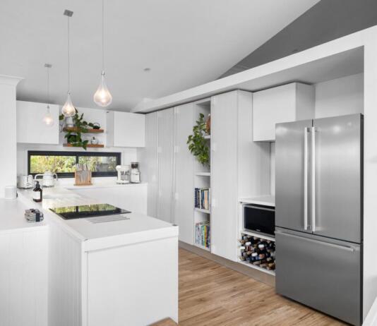 Küche, Kühlschrank, modern