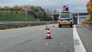 Kontrollstelle der autobahnpolizei gau-bickelheim