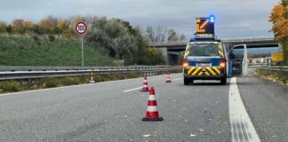 Kontrollstelle der Autobahnpolizei Gau-Bickelheim