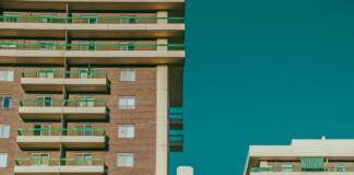 Wohnhaus, Balkon, Mieten, Wohnblock