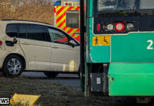 Unfall mit Straßenbahn in Mainz-Gonsenheim