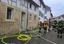 Feuerwehreinsatz im rheinhessischen Partenheim Brand in Partenheim | Foto: BYC-News | Thorsten Lüttringhaus