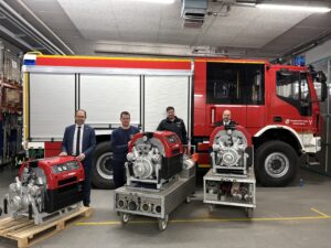 Übergabe tragkraftspritze an die feuerwehr saulheim
