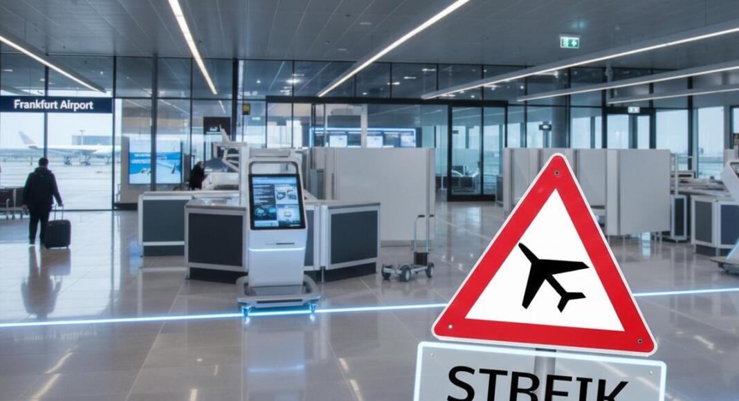 Streik am Flughafen Frankfurt