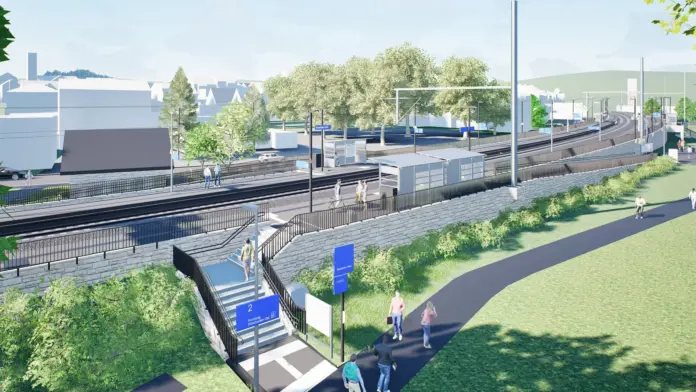 Neuer Bahnhof in Rüdesheim | Quelle: Deutsche Bahn AG