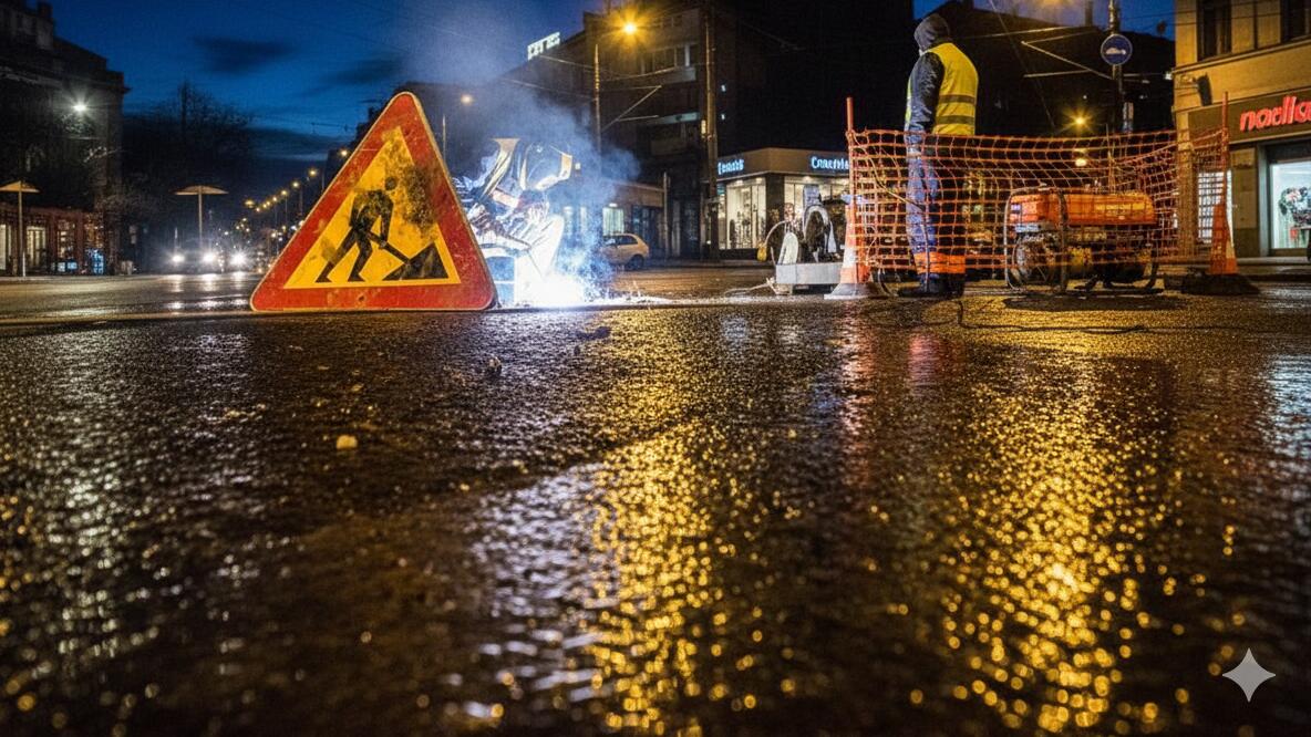 Bauarbeiten in Biebrich