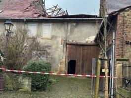 Dacheinsturz in Obermoschel