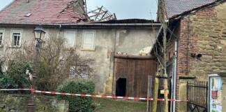 Dacheinsturz in Obermoschel