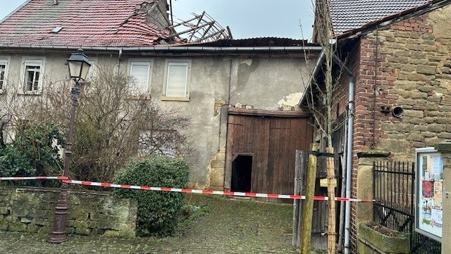 Dacheinsturz in Obermoschel