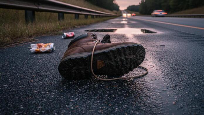 Schuhe auf der A60 Schuhe auf der A60
