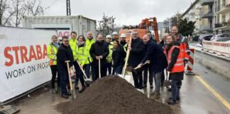 Spatenstich an der B9 in Bingerbrück