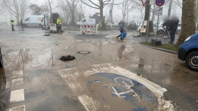 Wasserrohrbruch in Mainz | Quelle: Privat