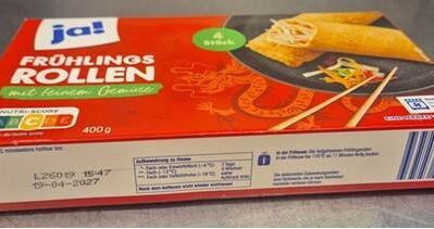 Bundesweiter rückruf von rewe ja! Frühlingsrollen