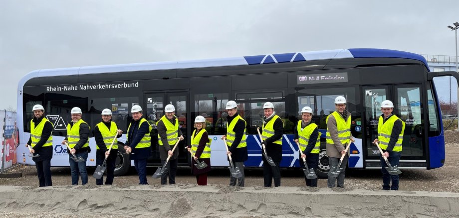 Spatenstich Elektrobus-Betriebshof in Wörrstadt