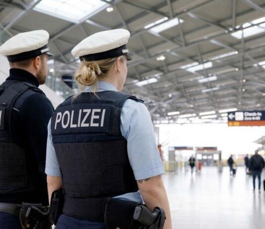 Bundespolizei am Frankfurter Flughafen