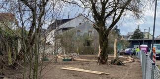 Grünfläche am Bahnhof Erbach