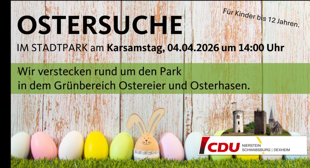 Frühlingsfest für familien: ostersuche der cdu nierstein-schwabsburg-dexheim Frühlingsfest für familien: ostersuche der cdu nierstein-schwabsburg-dexheim