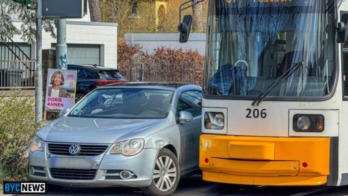 Kollision in Gonsenheim: Unfall mit einer Straßenbahn sorgt für Stillstand