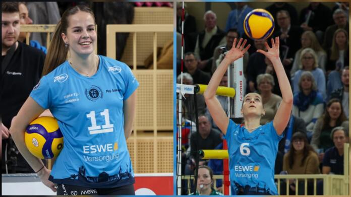 Sanne Konijnenberg und Hanna Weinmann bleiben beim VC Wiesbaden | Fotos: Detlef Gottwald
