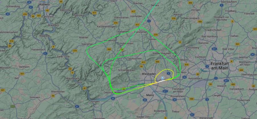 Mayday: luftnotfall über dem rhein-main-gebiet