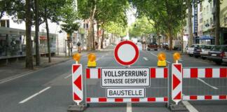 Sperrung der Großen Langgasse in Mainz