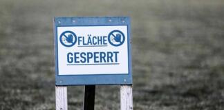 Sperrung der Rasenfläche am Fischtorplatz in Mainz