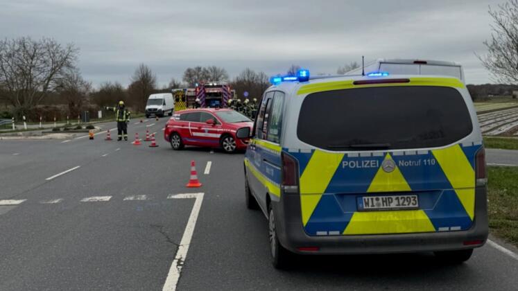 Unfall in nauheim | foto: feuerwehr nauheim