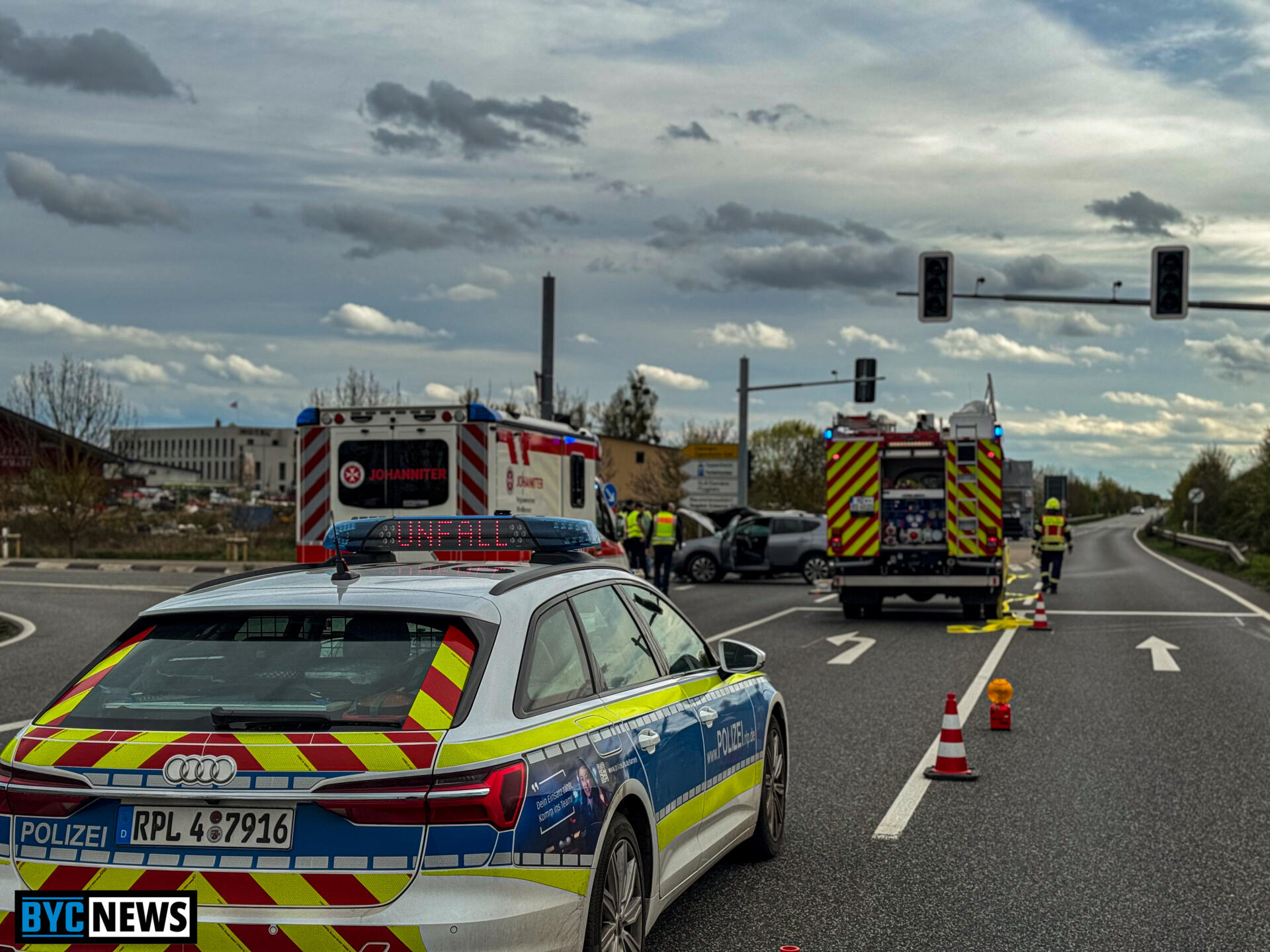 Unfall auf der B9 bei Oppenheim | Foto: BYC-News