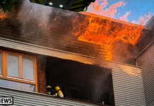 Balkonbrand in Mainz-Mombach: Feuer greift auf Dachstuhl über Balkonbrand in Mainz-Mombach: Feuer greift auf Dachstuhl über