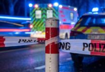 Versuchte Tötung bei Schulabschlussfeier in Bielefeld Polizeiabsperrung Bielefeld Symbolbild