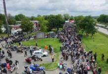 Motorradkorso auf der A60 bei Ingelheim für krebskrankes Mädchen Motorradkorso auf der A60