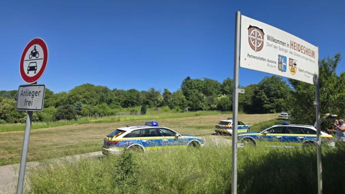 Polizeieinsatz zwischen Heidesheim und Wackernheim | Foto: BYC-News | Thorsten Lüttringhaus